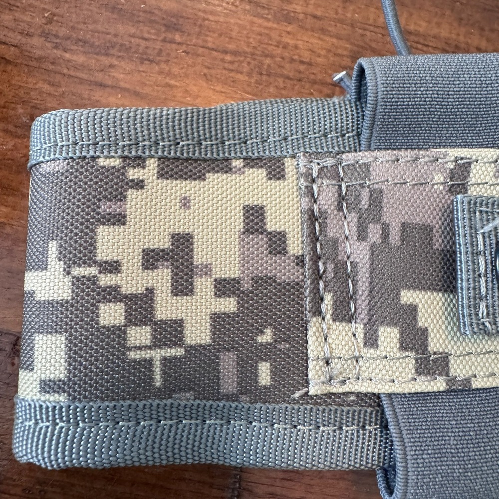 Set of 2 Tactical Magazine Pouches Digital Camo Grey Nylon Mag Holders - Picture 6 of 10